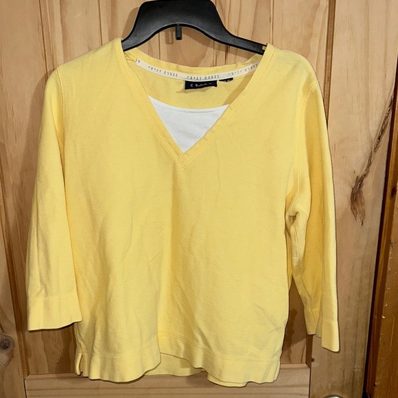 Crazy Horse Yellow 3/4 Sleeve Cut Out Sweatshirt with inner liner. - Picture 1 of 5